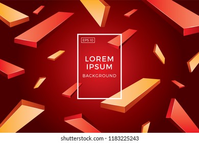Creative green geometric background. Trendy gradient shapes composition