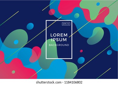 Creative green geometric background. Trendy gradient shapes composition