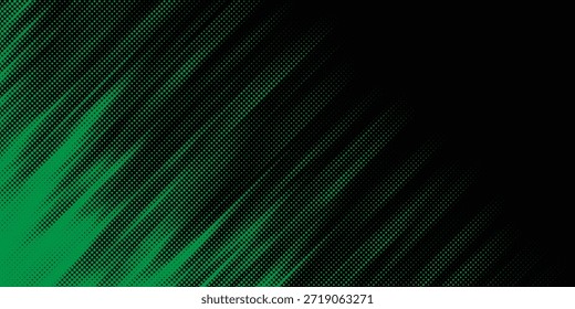 Textura creativa de grunge verde con semitonos verdes. Vector verde