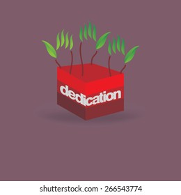 creative green hand idea dedication idea concept 