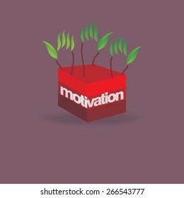 creative green hand idea motivation idea concept 