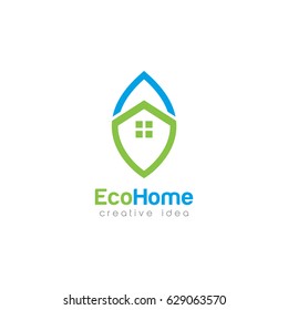 Creative Green House Concept Logo Design Template