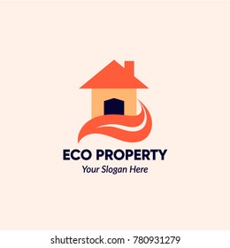 Creative Green House Concept Logo Design Template