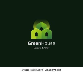 Diseño creativo del logotipo de la casa verde