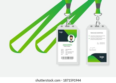 
Vectorvorlage für den Entwurf einer Creative Green-Id-Karte