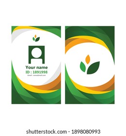 
Creative green id card design template