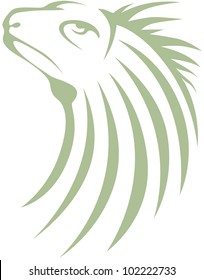 Creative Green Iguana Illustration