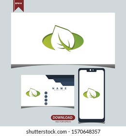 Creative green leaf eco organic logo design vector template - Vector. Eps 10