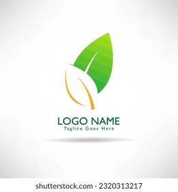 creative Green Leaf eco organic Logo design vector template. green environmental concept, ecological.