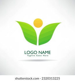 creative Green Leaf eco organic Logo design vector template. green environmental concept, ecological.