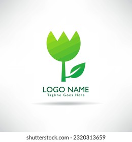 creative Green Leaf eco organic Logo design vector template. green environmental concept, ecological.