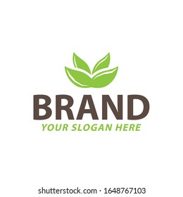 Creative Green Leaf Logo Design, Vector