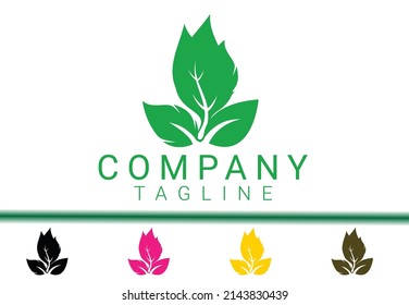 Vorlage für kreatives grünes Blatt-Logo und Symboldesign