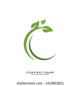 creative green leaf logo template