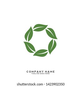 creative green leaf logo template
