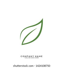 creative green leaf logo template