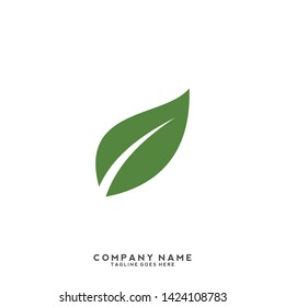 creative green leaf logo template