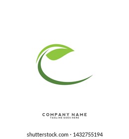 creative green leaf logo template