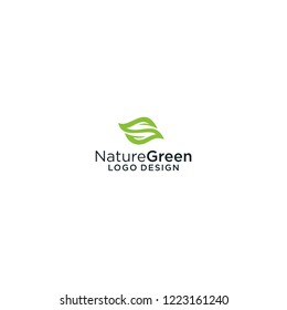 creative green leaf logo vector icon