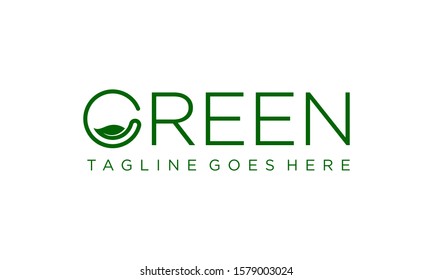 Creative green for logo design concept G letter