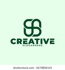 kreatives grünes Logo, das für eine Marke geeignet ist