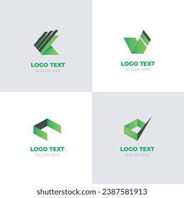 Creative Green Minimal logo set