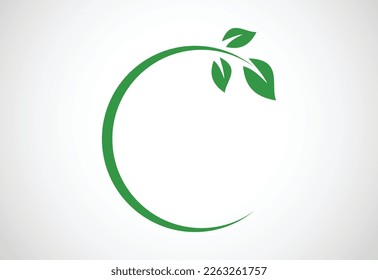 Diseño de logotipo de naturaleza verde creativa, plantilla de diseño de vectores
