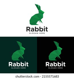 Creative Green Rabbit Logo Template