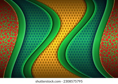 creative green red abstract corporate material overlap digital background modern page concept vector