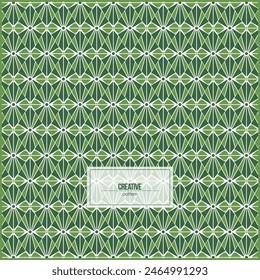 creative green rhombus shape pattern with unique geometerical style