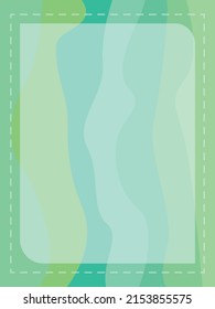 Creative green summer flowing water stripes and translucent plaid vector background