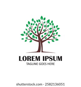 Creative Green Tree Logo Vector Design