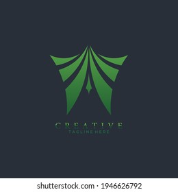 Kreatives Grün der Wingsuit-Logo-Vorlage, Symbol für Freiheit