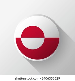 Creative Greenland Flag Circle Badge
