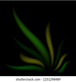 Creative green-yellow fire with   flames   lights motion effect   background with , cover poster for web and print vector modern template