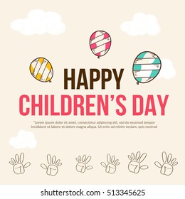Creative greeting card of children's day celebration.