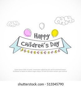 Creative greeting card of children's day celebration.