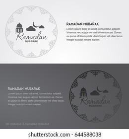 Creative greeting card decorated with Arabic Islamic calligraphy of text Eid Mubarak and beautiful artistic floral pattern for famous festival of Muslim community, celebration.
