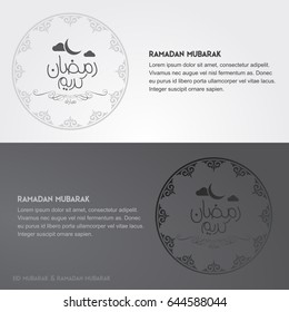 Creative greeting card decorated with Arabic Islamic calligraphy of text Eid Mubarak and beautiful artistic floral pattern for famous festival of Muslim community, celebration.