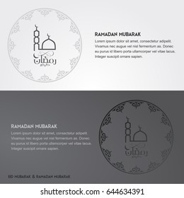 Creative greeting card decorated with Arabic Islamic calligraphy of text Eid Mubarak and beautiful artistic floral pattern for famous festival of Muslim community, celebration.