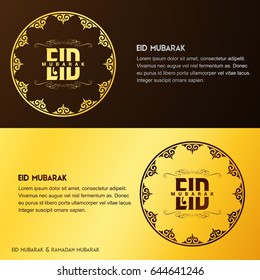 Creative greeting card decorated with Arabic Islamic calligraphy of text Eid Mubarak and beautiful artistic floral pattern for famous festival of Muslim community, celebration.