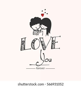 Creative Greeting Card design based on Line Art pattern with stylish text for Happy Valentine's Day.