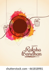 Creative greeting card for indian festival of raksha bandhan celebration.