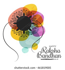 Creative greeting card for indian festival of raksha bandhan celebration.