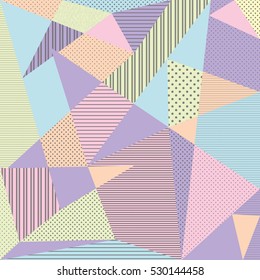 Creative greeting card in Memphis style. Modern design. Designs for cards, posters, invitations, clothing. Vector