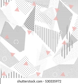 Creative greeting card in Memphis style. Modern design. Designs for cards, posters, invitations, clothing. Vector
