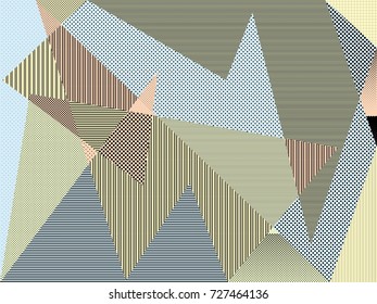 Creative greeting card in Memphis style. Modern design. Designs for cards, posters, invitations, clothing. Vector