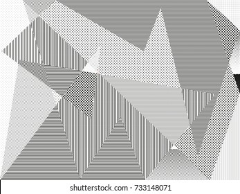 Creative greeting card in Memphis style. Modern design. Designs for cards, posters, invitations, clothing. Vector