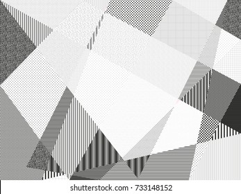 Creative greeting card in Memphis style. Modern design. Designs for cards, posters, invitations, clothing. Vector