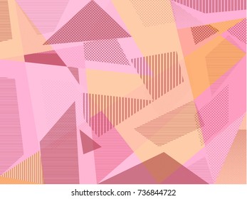 Creative greeting card in Memphis style. Modern design. Hipster style background.  Designs for cards, posters, invitations, clothing. Vector